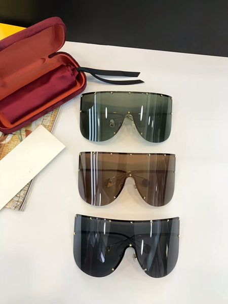 

gold/green oversized sunglasses 0488 sun mask sonnenbrille sun glasses summer eyewear new with box, White;black
