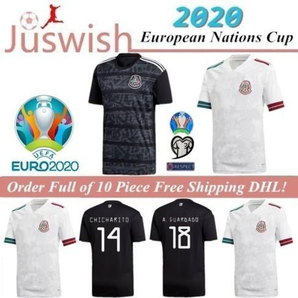 

19 20 mexico h.lozano dos santos chicharito soccer shirt 2019 2020 gold cup man sports football jersey mayorista, Black;yellow