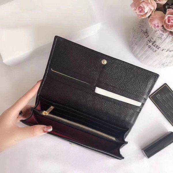 

2020 Designer-2018 High Quality Fashoin wallets Women classic diamond latticere real genuine Leather 19CM hardware long wallet