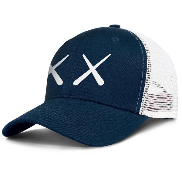 

kaws x logo mens and women adjustable trucker meshcap fitted blank team trendy baseballhats kaws companion, Blue;gray