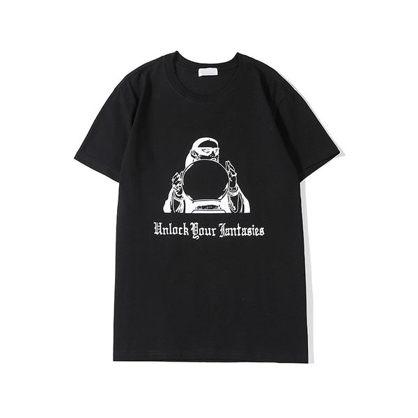 

2020 fashion mens t shirt summer casual mens loose tees letters print round neck short sleeves cotton blend womens t-shirt size s-2xl, White;black