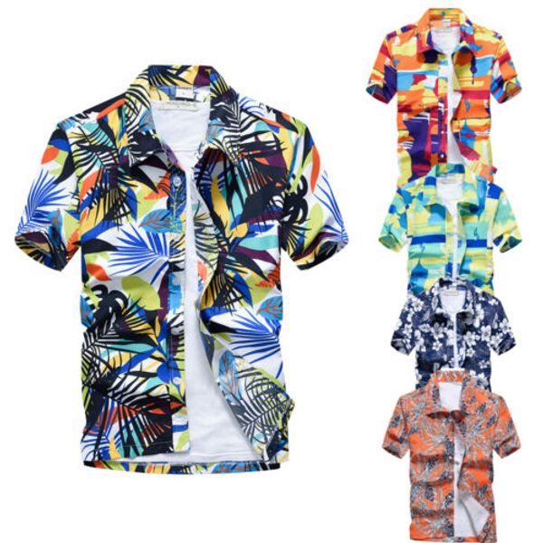

mens гавайке stag beach гавайи aloha party summer holiday fancy, White;black
