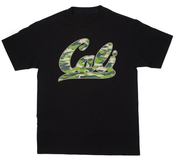 

california t-shirt black camouflage camo cali republic star baba anime tshirt pulp fiction, White;black