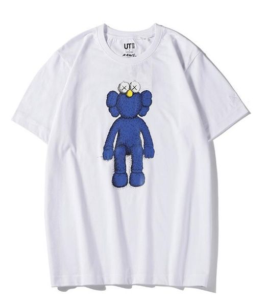 

new lovers shirts man women casual t-shirt short sleeves uniqlo x kaws x sesame street  fashion coat clothes tees outwear tee quality2, White;black