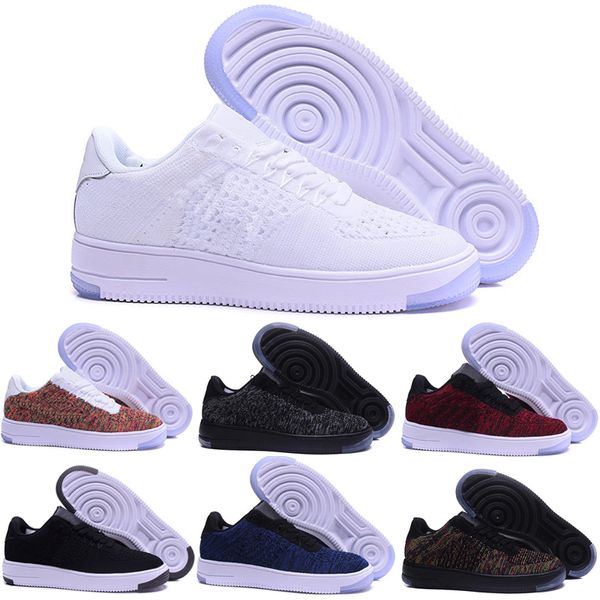 

2019 1 forces men women low cut one white black dunk skateboarding classic af fly trainers high knit air sneakers outdoor shoes