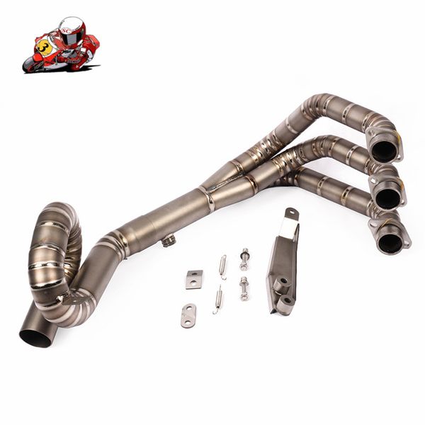

motorcycle exhaust middle pipe for yamaha fz-09 mt-09 mt 09 stainless steel without exhaust slip on full system link pipe