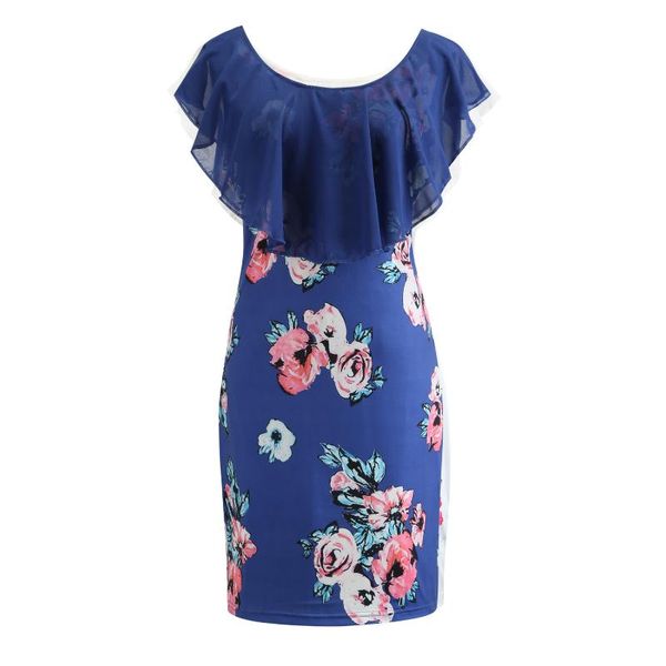 

s~4xl plus size women overlay floral dress ruffles chiffon summer women dress party vestidos casual black/white/blue robe, Black;gray
