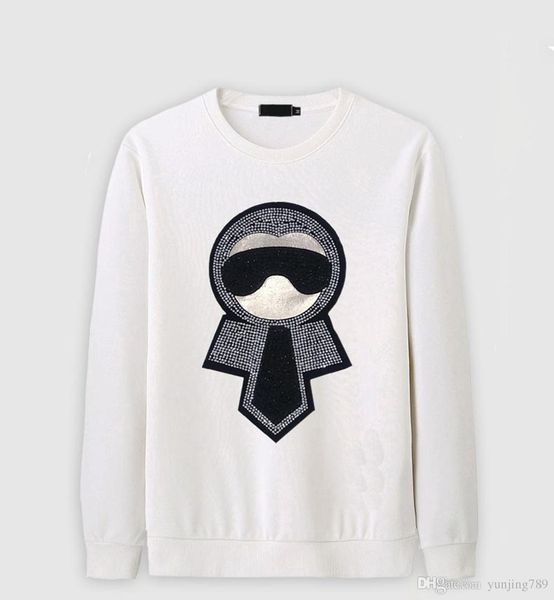 

mens designer hoodie fendis brand printing hoodies trend official new style pullover slim fit wild sweatshirt sweatshirts, Black