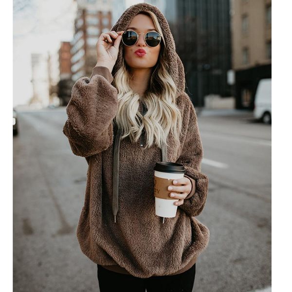 

5xl plus size fleece pullover women hooded womens sweaters 2018 winter autumn sweater women hooded sweaters pull femme hiver, White;black