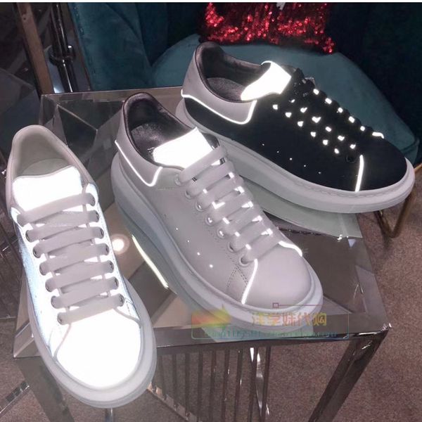 

65lexander mc 81ueen black white platform cla ic ca ual port kateboard hoe men women neaker 3m reflective heelback dre hoe