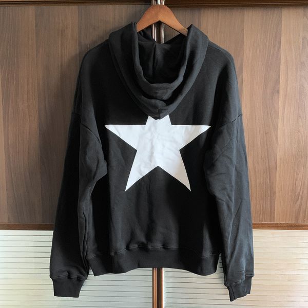 

mens designer hoodies fashion brand fog essentials pentagram printing women hooded hoodie sweatshirt pullover long sleeve, Black