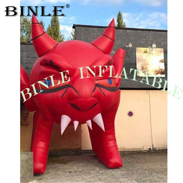 

хэллоуин тема террора надувная дьявол, демон голову туннеля для украшения событий праздника