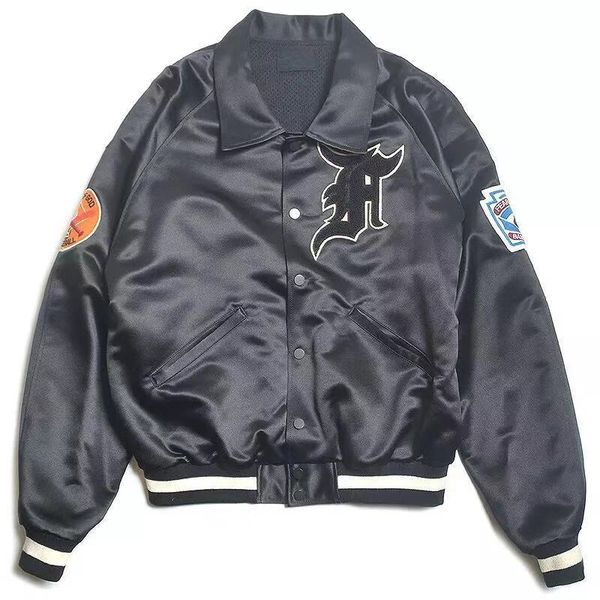 

fog manuel men's baseball jackets popular coats street wear hip hop oversize jacket for men, Black;brown