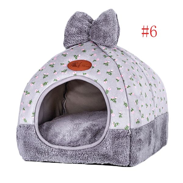 

1pc малого pet dog house палатка питомник all seasons bed dogs грязеотталкивающей мягкая кровать с bow моющегося подушка new