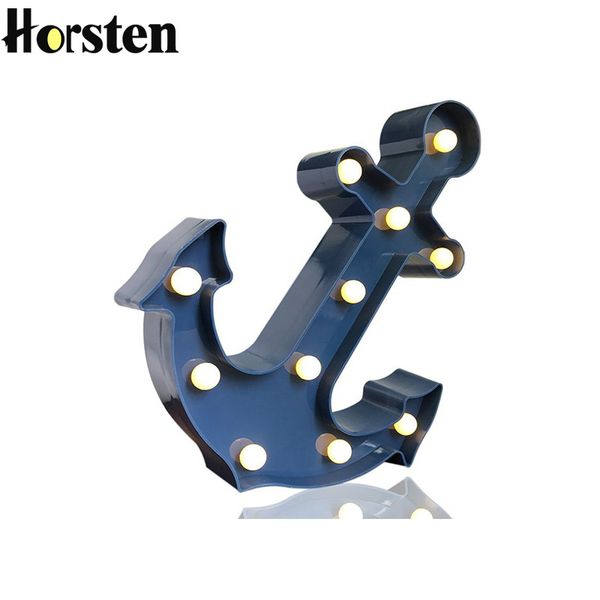 

horsten 3d anchor led night light cute marquee vintage lights for children kids gift bedroom living room indoor home decor