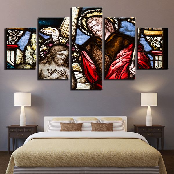 

embelish 5 pieces jesus god hd print canvas paintings home decor modular pictures for living room wall art pictures frameworks