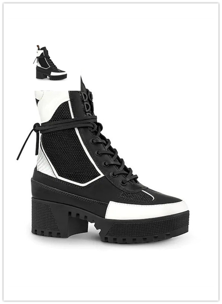 

laureate platform desert boot women designer boots leather ankle boot chunky heel martin shoes outdoor work boots, Black