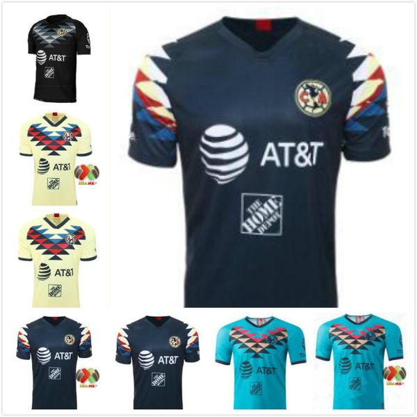 

20 21 чемпионат мексики клуб америка третий-синий трикотажные изделия футбола 2020 с. домингес, о. перальта мужчин дети футбол рубашка компл, Black;yellow