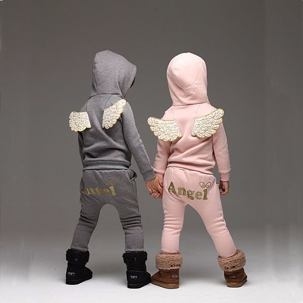 

2pcs baby girls clothes cartoon hooded sweater + cute rudolf pants winter children warm clothing set kids coat kids tracksuit, White