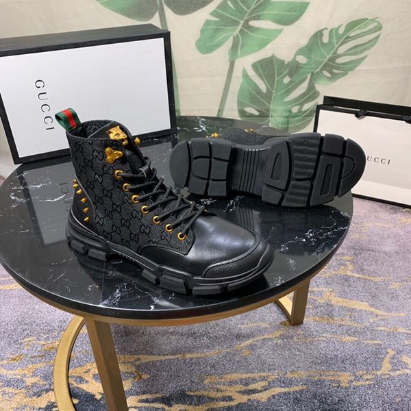 

muffin thick-bottom martin boots women's fashion 2019 winter plus velvet new wild boots children's high boots, Black