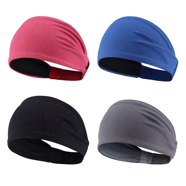 

stretchy sweatbands headbands tenis sports multi-function athletic breathable fitness antiperspirant bands for men and women, Yellow;black