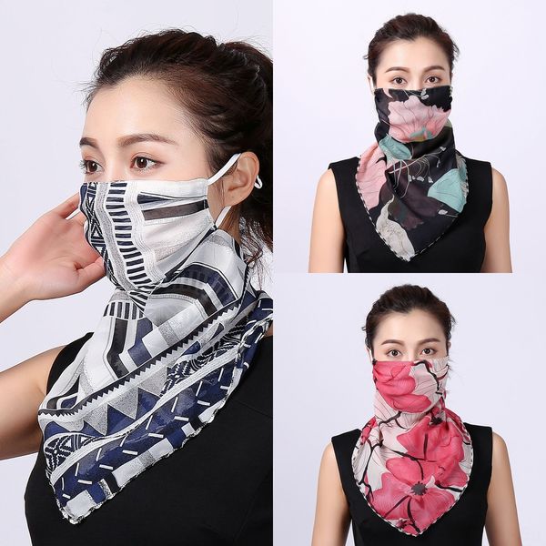 

knfzr 2020 handkerchief mouth face lightweight mask mask scarf sun protection outdoor riding masks protective silk scarf sell, Black