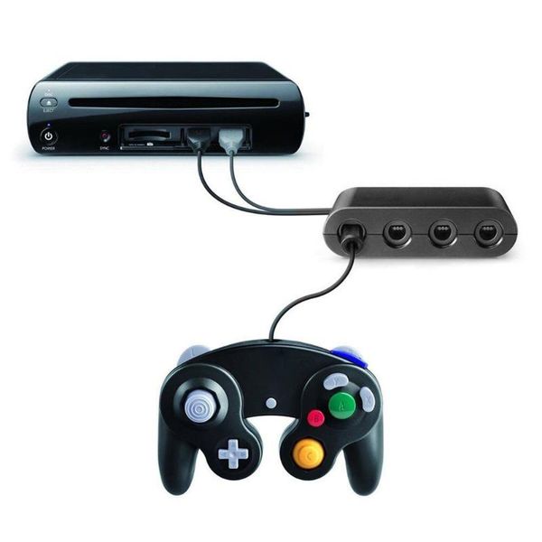 4 Portas para GC GameCube para Wii U PC USB Switch Controlador de Jogo Conversor Adaptador Super Smash Irmãos de Alta Qualidade NAVIO RÁPIDO