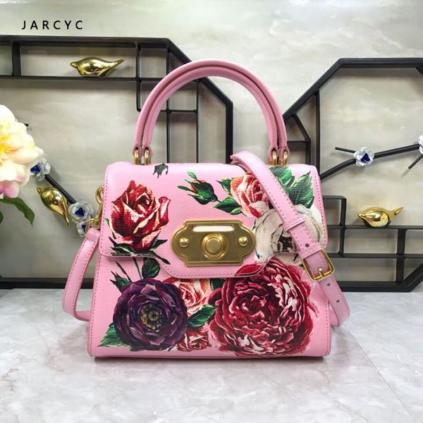 

luxury italy brand ethnic style bag crossbody bags genuine cow leather women famous designer flowers printed shoulder bags sacs