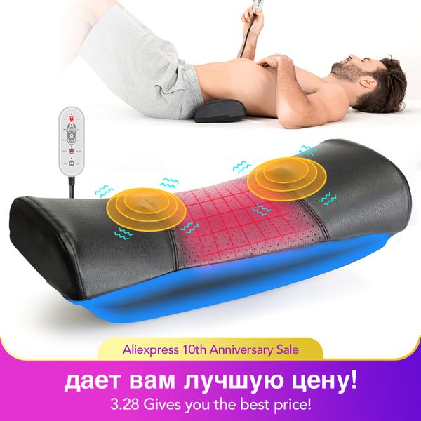 

marese electric lumbar massager waist back pain support stretcher traction device vibration massage machine heating relieve pain
