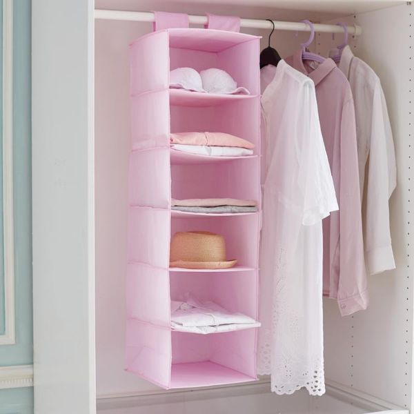 

mei dang jia environmentally friendly oxford cloth 6-layer wide storage hanging bag hat scarf clothes storage supplies o