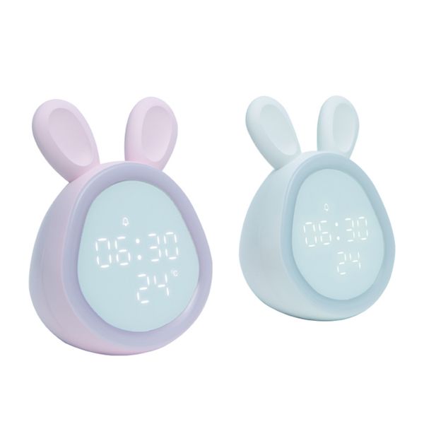 

alarm clock multi-function digital display alarm clock rechargeable with bedside night light