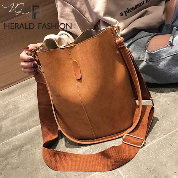 

women solid pattern over the shoulder bag big capacity capacious bag elegant shopping bags pu leather bucket handbag
