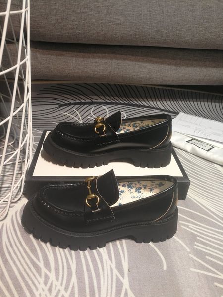 

luxury design women's shoes retro platform small leather shoes women's single shoes slip-on lazy shoe size 35-40 05, Black