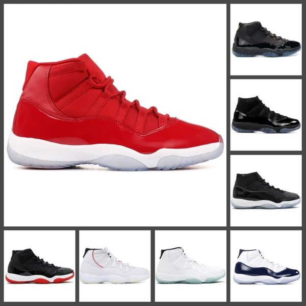 

jumpman ins basketball shoes 11s corcond gamma blue platinum tint cap and gown space jam designer mens women sports sneakers without box
