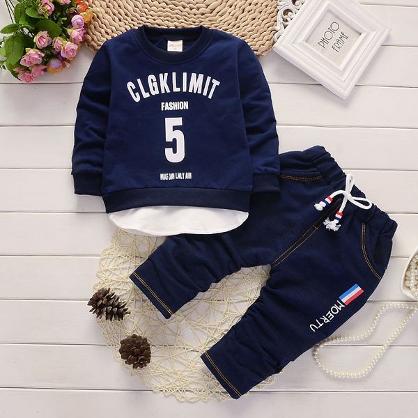 

2019 new autumn and winter cotton denim baby children's suit, White
