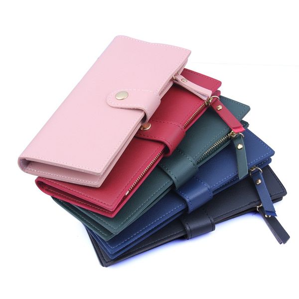 

fashion korean version of the multi-functional female long section candy color pu wallet purse nq-100, Red;black