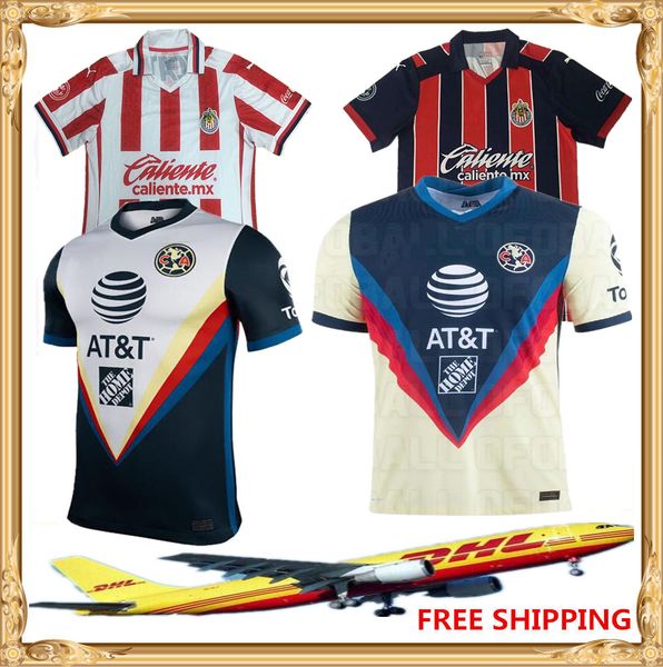 

dhl 20 21 club america soccer jersey home away 2020 2021 guadalajara soccer jersey 20 21 chivas size can be mixed batch, Black;yellow