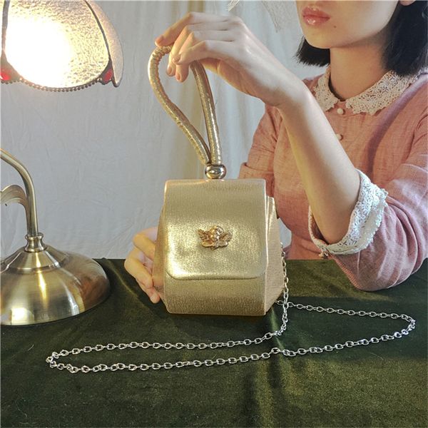 

women totes vintage mini bags gold handbags evening bag handmade wedding bridal purse fashion ladies small shoulder bags
