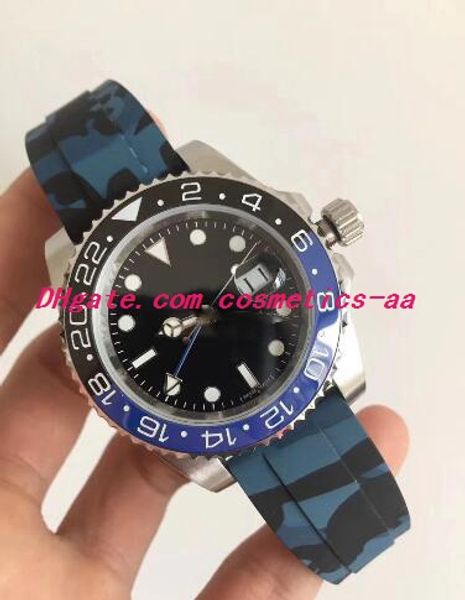 

4 style mens watch luxury watch 116710 116719 40mm rubber bracelet stainless steel bezel automatic men's watches ing, Slivery;brown