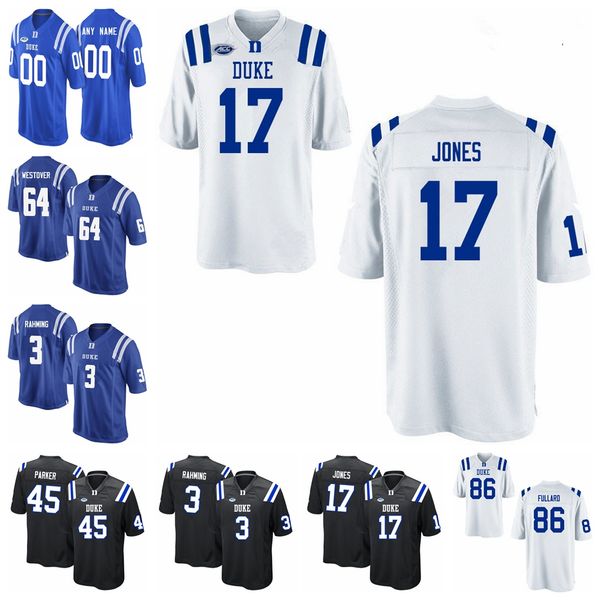 

duke blue devils college football jerseys mens mataeo durant jersey dexter lawrence sonny jurgen mike ramsay austin davis custom stitched, Black