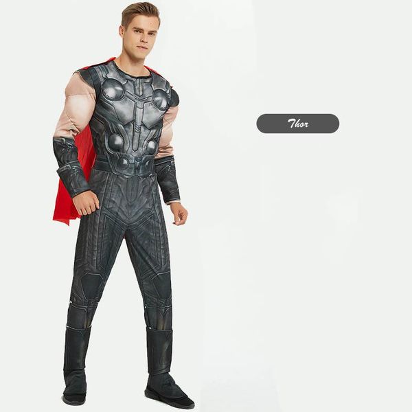 

мужской хеллоуин костюм 2019 новый прибыл конструктор мужских костюмы luxury super hero костюм для мужчин свободного размера косплея muscle, Black;red