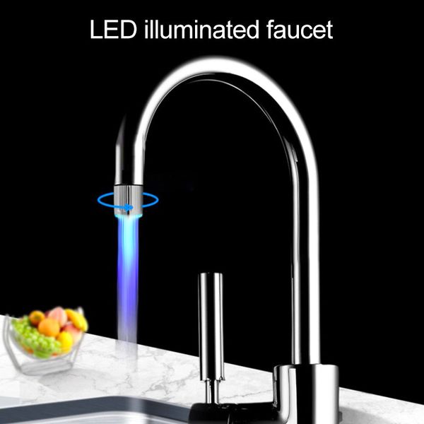 2020 Led Illuminated Water Faucet Temperature Sensor 3 Light Up
