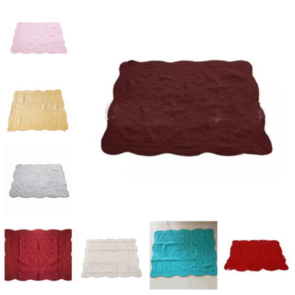 

23color ins baby blanket toddler embroidered blankets infant ruffle quilt swaddling breathable air conditioning cushion t2i5179