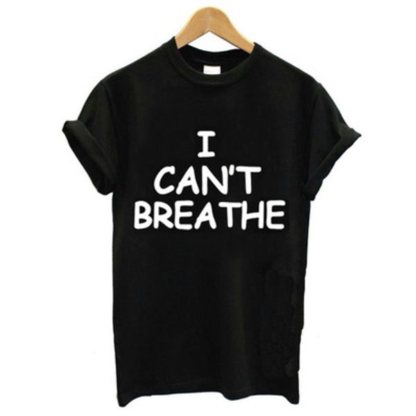 

mens casual t-shirts "i cant breathe" print summer womens solid color t-shirts 2020 new selling mens outdoorwear summer clothing, White;black