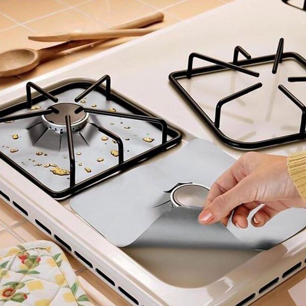 

8pcs reusable non-stick kitchen stove burner protection cleaning pad cover