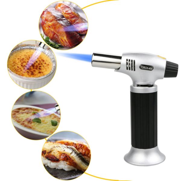 

cooking flame torch chef tool cooking baking flame jet flame lighters spray gun picnic tool aluminum alloy