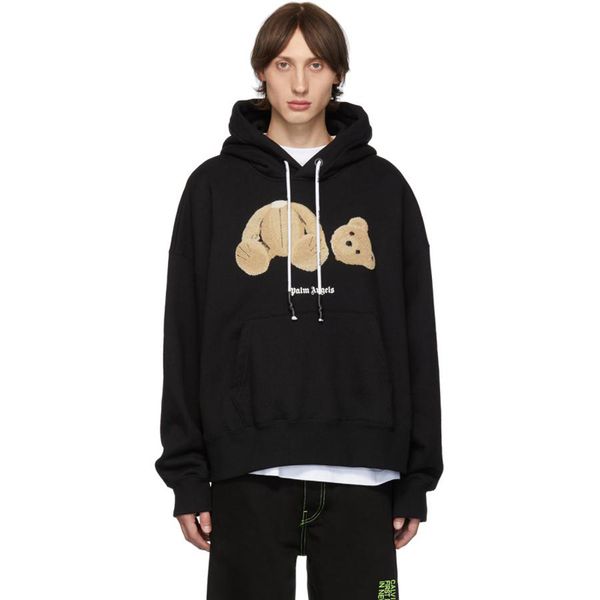 

19fw palm angel hooded weat hirt towel broken bear men women fa hion ca ual pullover treet kateboard hoodie hfl wy289, Black