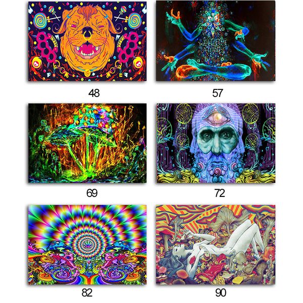 

super cool trippy art silk fabric poster print abstract pictures for living room bed room wall picture home decor