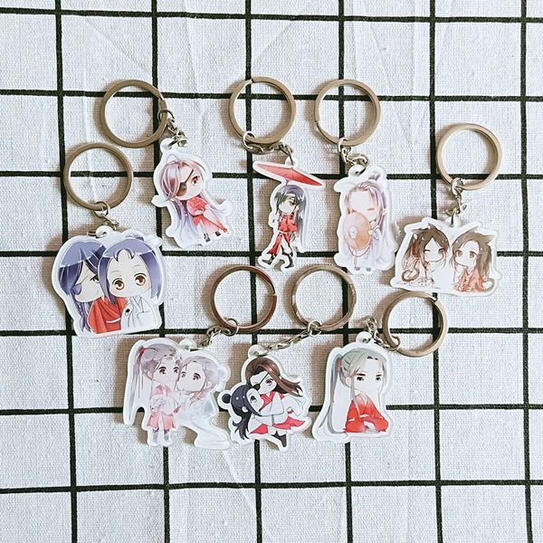 

tian guan ci fu huacheng xie lian key bag hanging riverdale keychains key ring llaveros para hombre, Silver