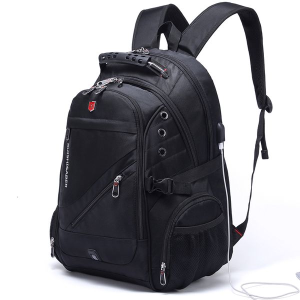 

new oxford swiss backpack man external charging usb 15/17 inch lapwomen travel rucksack vintage school bags bagpack mochila